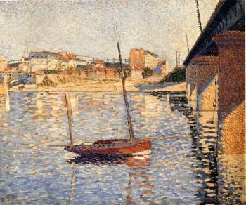 (image for) Handmade oil painting Copy paintings of famous artists Paul Signac paintings, A Clipper, Asnieres